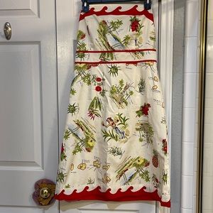 JCrew Strapless Hawaiian Dress.